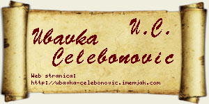 Ubavka Čelebonović vizit kartica